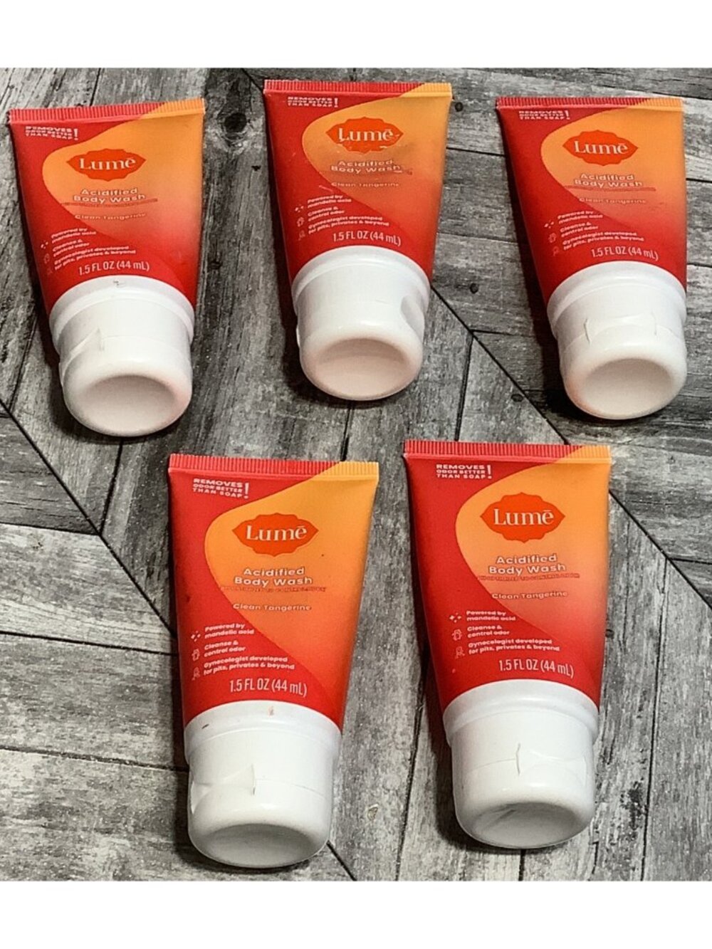 5 Lume Acidified Body Wash Clean Tangerine 1.5oz Travel Size Discontinued - Picture 2 of 3